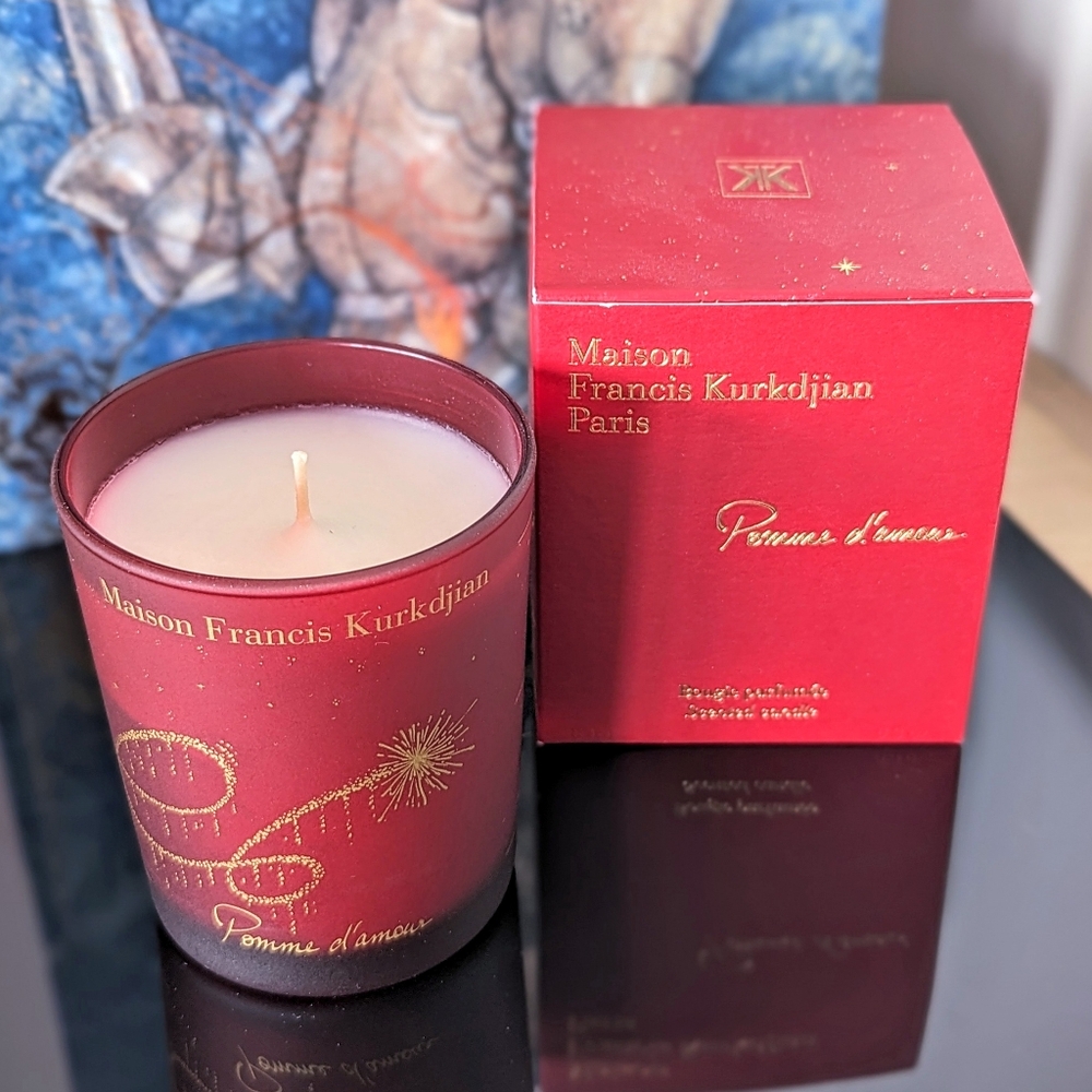 MFK Pomme d’Amour Festive Holiday Apple Candle Full Size- NIB